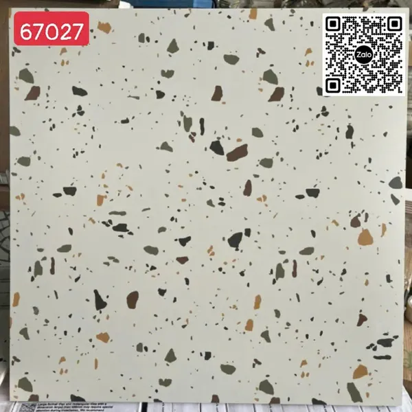 Gạch Đá Mờ 60x60 Ốp Lát Giá Rẻ terrazzo hạt lớn 67027