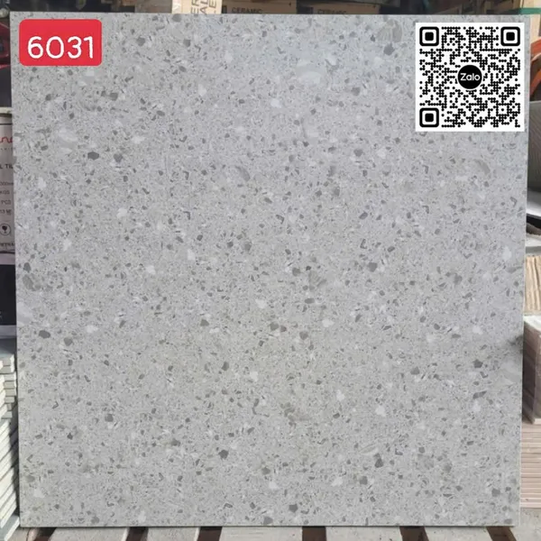 Gạch Đá Mờ 60x60 Ốp Lát Giá Rẻ terrazzo xám hạt nhỏ 6031