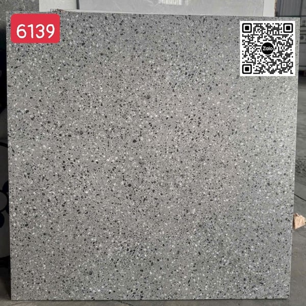 Gạch Đá Mờ 60x60 Ốp Lát Giá Rẻ terrazzo xám 6139