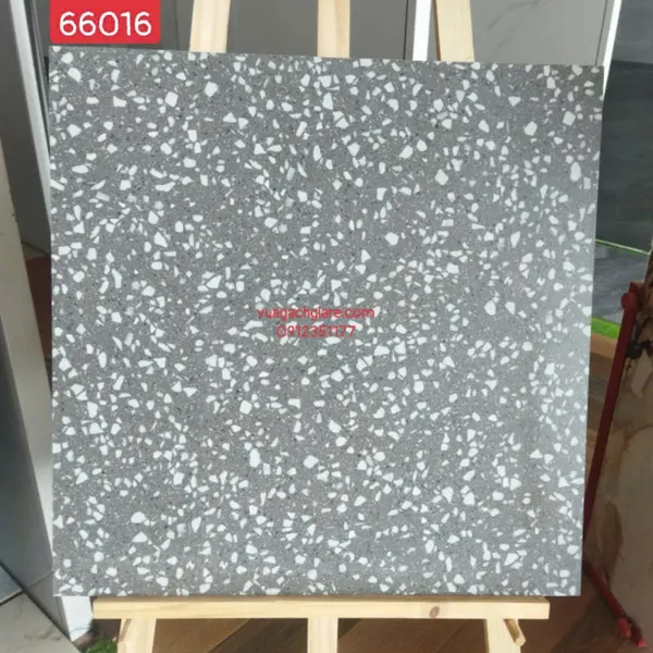 Gạch Đá Mờ 60x60 Ốp Lát Giá Rẻ terrazzo xám 66016