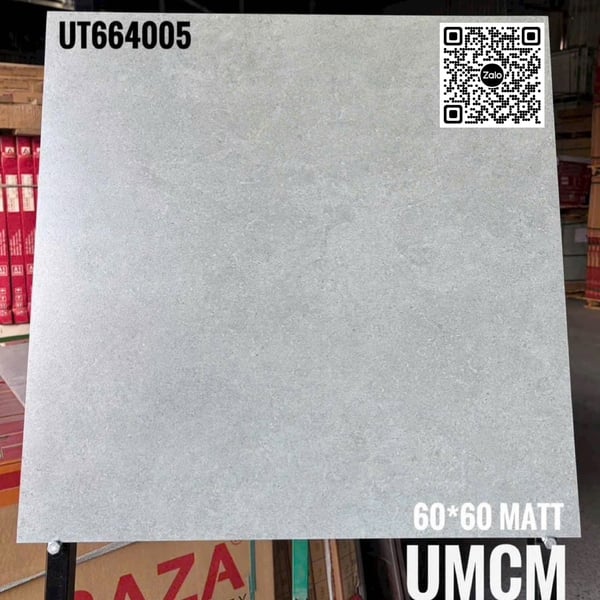 Gạch Đá Mờ 60x60 Ốp Lát Giá Rẻ xám nhạt UT664005