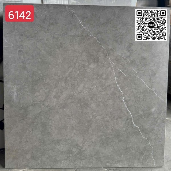 Gạch Đá Mờ 60x60 Ốp Lát Giá Rẻ xám vân trắng 6142