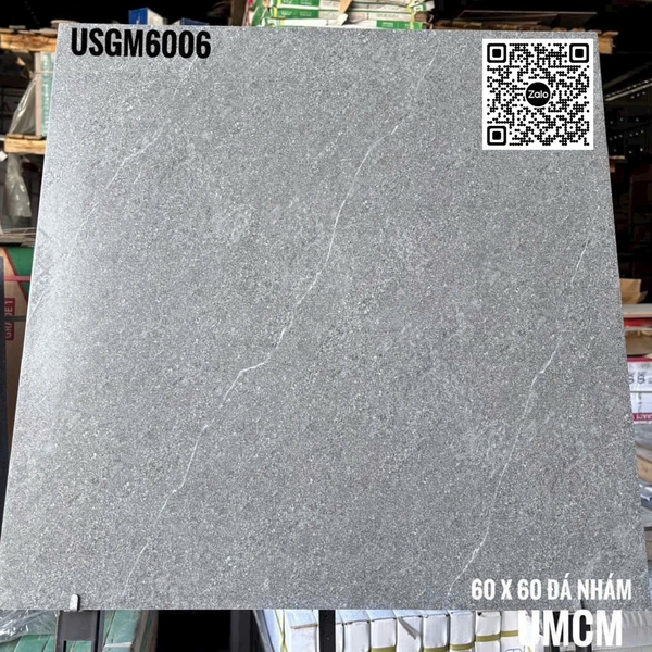 Gạch Đá Mờ 60x60 Ốp Lát Giá Rẻ xám vân trắng USGM6006