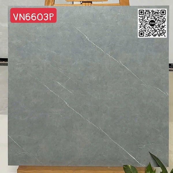 Gạch Đá Mờ 60x60 Ốp Lát Giá Rẻ xám vân trắng VN6603P