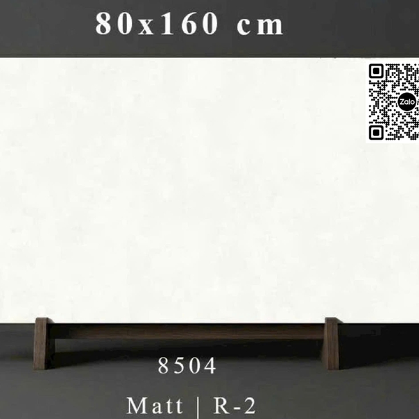 Gạch Đá Mờ 80x160 Ốp Lát Ấn Độ màu trắng 8504