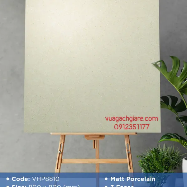 Gạch Đá Mờ 80x80 Ốp Lát Giá Rẻ kem vàng VHP8810