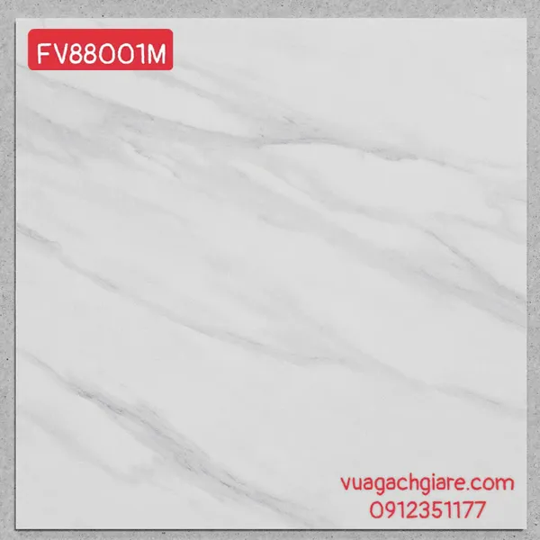 Gạch Đá Mờ 80x80 Ốp Lát Giá Rẻ trắng vân khói FV88001M