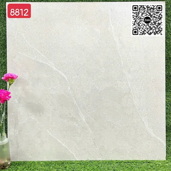 Gạch Đá Mờ 80x80 Ốp Lát Giá Rẻ vân trắng 8812