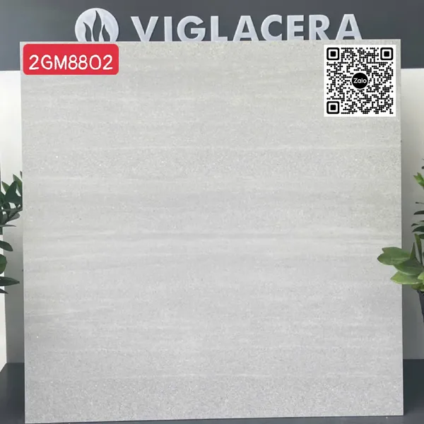 Gạch Đá Mờ 80x80 Ốp Lát Giá Rẻ Viglacera xám nhạt 2GM8802