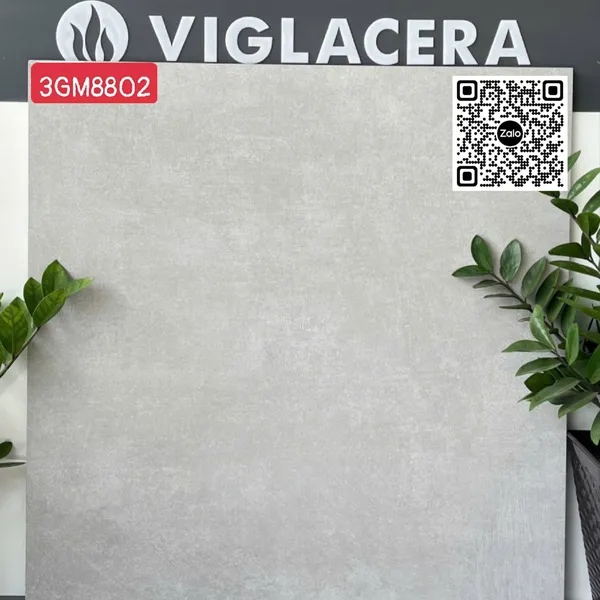 Gạch Đá Mờ 80x80 Ốp Lát Giá Rẻ Viglacera xám nhạt 3GM8802