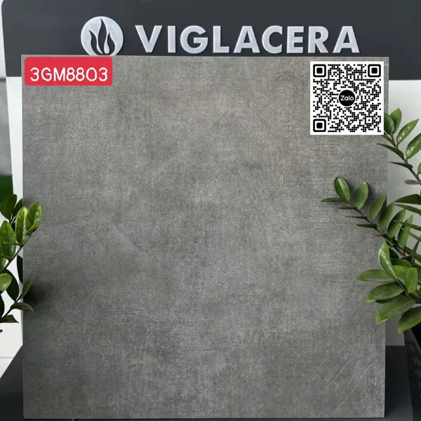Gạch Đá Mờ 80x80 Ốp Lát Giá Rẻ Viglacera xám xi măng 3GM8803