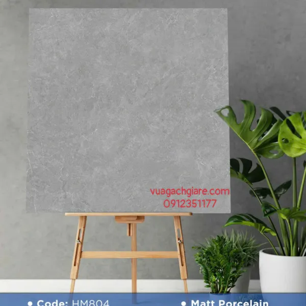 Gạch Đá Mờ 80x80 Ốp Lát Giá Rẻ xám vân đá HM804
