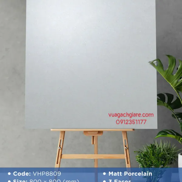 Gạch Đá Mờ 80x80 Ốp Lát Giá Rẻ xám nhạt VHP8809