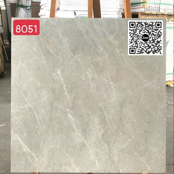 Gạch Đá Mờ 80x80 Ốp Lát Trang Trí Giá Rẻ xám vân trắng 8051