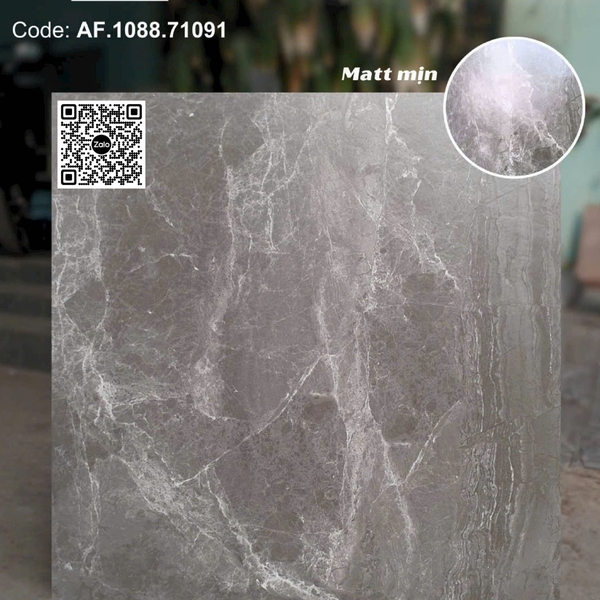 Gạch Đá Mờ 80x80 Ốp Lát Trang Trí Giá Rẻ xám vân trắng AF.1088.71091