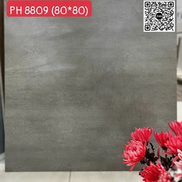 Gạch Đá Mờ 80x80 Ốp Lát Giá Rẻ xám xi măng 8809