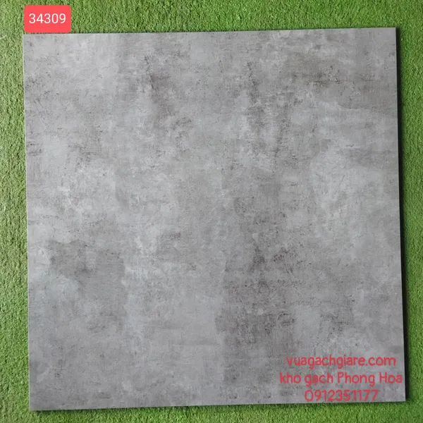 Gạch Đá Mờ Lát Nền 80x80 xám xi măng 34309