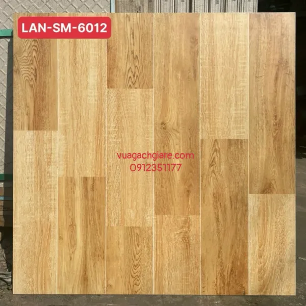 Gạch Đá Mờ 60x60 PAK vân gỗ nâu SM6012