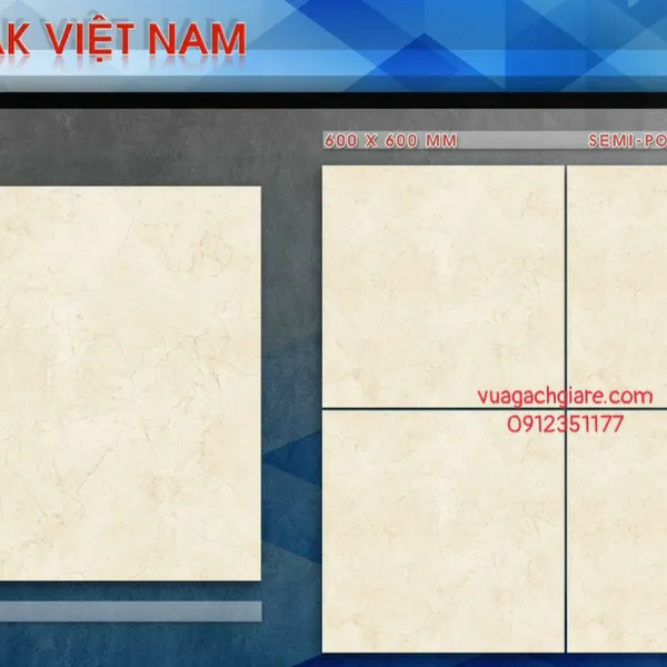 Gạch Đá Mờ 60x60 PAK vân đá vàng SM603