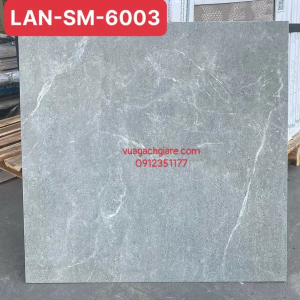 Gạch Đá Mờ 60x60 PAK xám vân trắng SM6003