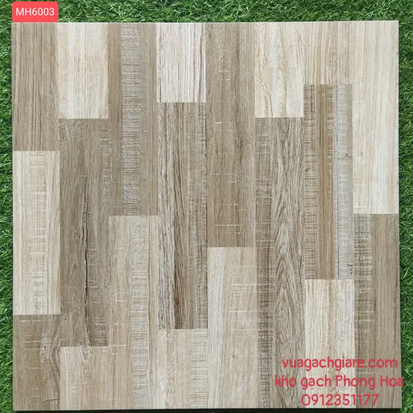 Gạch Đá Mờ Lát Nền 60x60 Mikado vân gỗ nâu MH6003