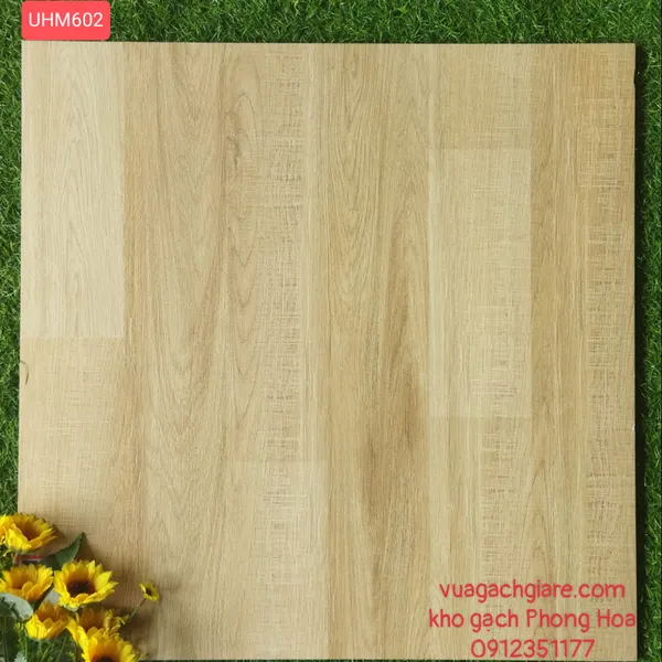Gạch Đá Mờ Lát Nền 60x60 Viglacera vân gỗ vàng UHM602