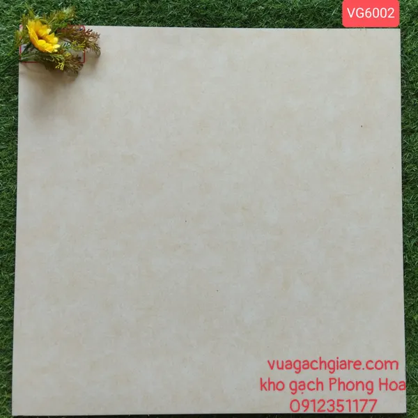 Gạch Đá Mờ Nhám Lát Nền 60x60 Viglacera kem vàng VG6602