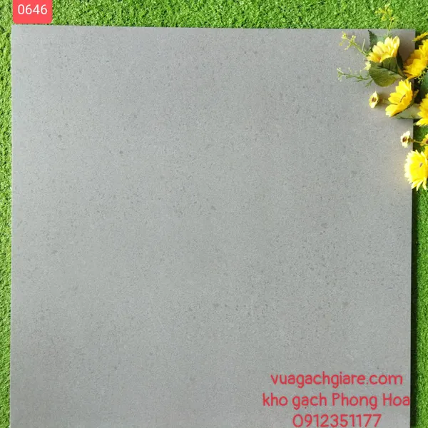 Gạch Đá Mờ Lát Nền 60x60 xám nhạt 0646