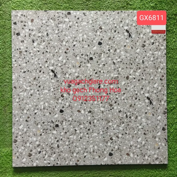 Gạch Đá Mờ Ốp Lát 60x60 Cao Cấp CMC màu xám terrazzo GX6811