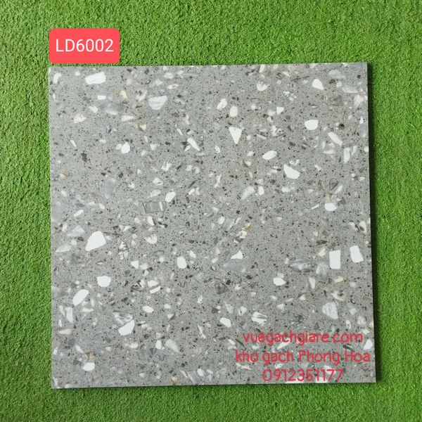 Gạch Đá Mờ Ốp Lát 60x60 Cao Cấp Trung Quốc xám terrazzo LD6002