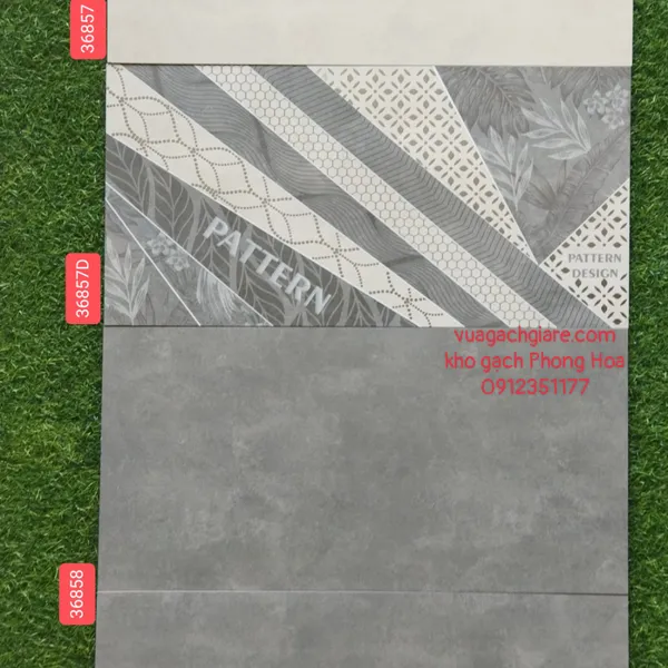 Gạch Đá Mờ Ốp Tường 30x60 Hoàng Gia xám xi măng 36857 - 36857D - 36858