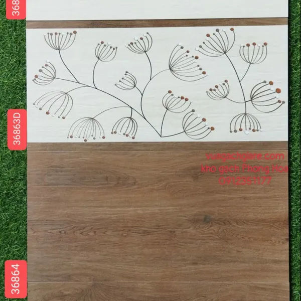 Gạch Đá Mờ Ốp Tường 30x60 Hoàng Gia vân gỗ nâu 36863 - 36863D - 36864