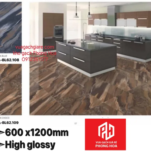 Gạch Đá Ốp Lát 60x120 Cao Cấp Ấn Độ vân đá VA-BL62.109