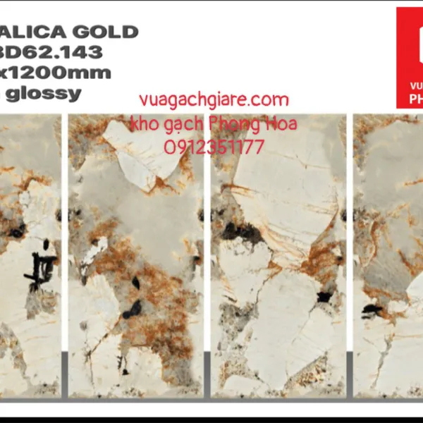 Gạch Đá Ốp Lát 60x120 Cao Cấp Ấn Độ vàng vân đá VA-BD62.143