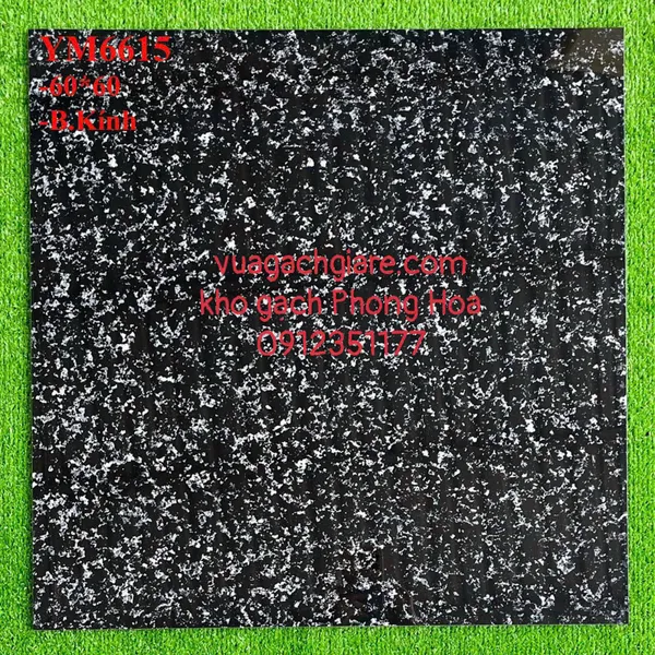 Gạch Đá Ốp Lát 60x60 đen giả đá hoa cương YM6615