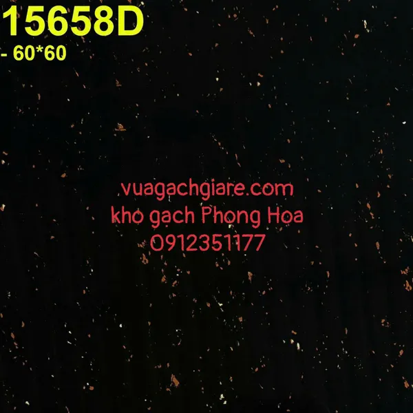 Gạch Đá Ốp Lát 60x60 đen kim sa 15658D