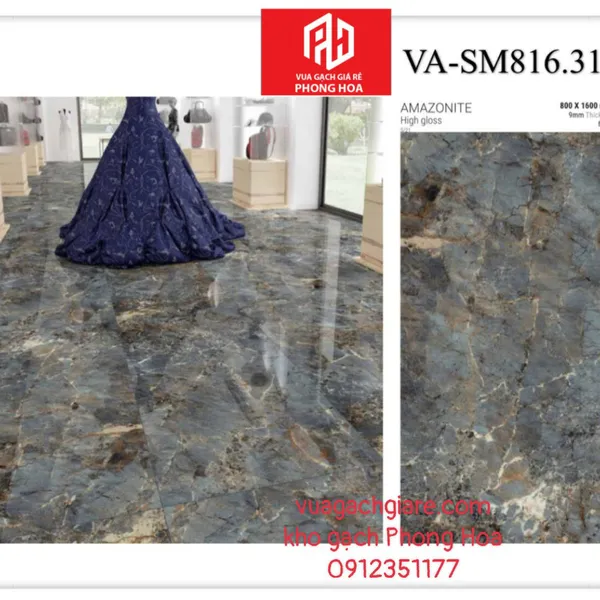 Gạch Đá Ốp Lát 80x160 Cao Cấp Ấn Độ vân đá VA-SM816.31