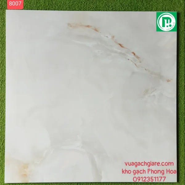 Gạch Đá Ốp Lát 80x80 Cao Cấp Ấn Độ trắng vân mây 8007