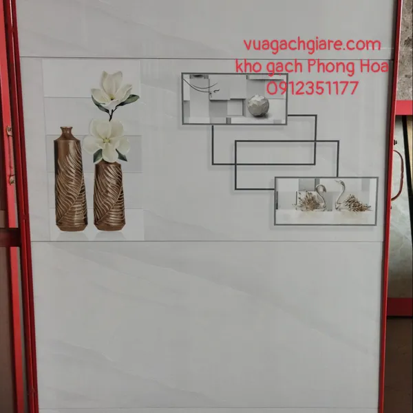 Gạch Đá Ốp Tường 40x80 Mikado trắng vân mây MUX48506