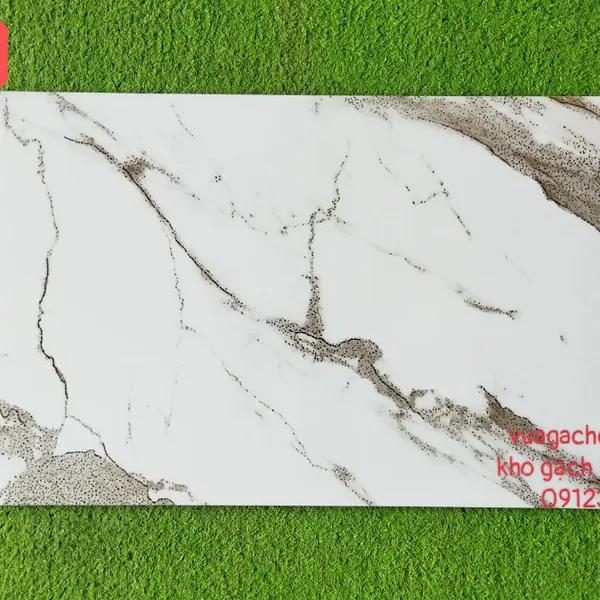 Gạch Đá Ốp Tường Khắc Kim 40x80 Cao Cấp Trung Quốc trắng vân đá nhũ vàng 48806