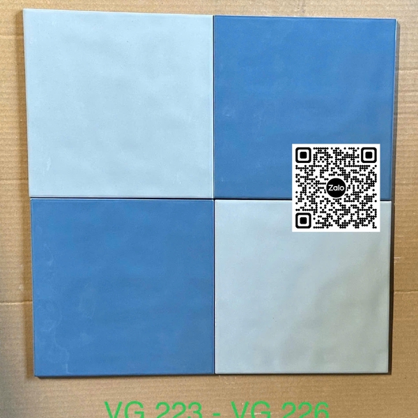 Gạch Đơn Sắc 20x20 Ốp Lát Trang Trí trắng - xanh VG223 - VG226