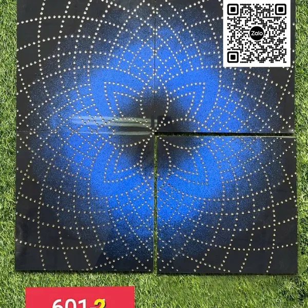 Gạch Khắc Kim 30x30 Cao Cấp nhũ bạc xanh đen 601 - 2