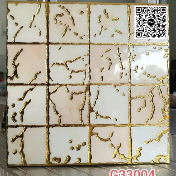 Gạch Khắc Kim 30x30 Cao Cấp nhũ vàng G33004