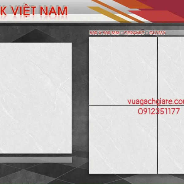 Gạch Men 50x50 Lát Nền GIÁ RẺ PAK vân đá K504 - K505