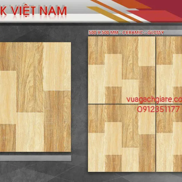 Gạch Men 50x50 Lát Nền GIÁ RẺ PAK vân gỗ K509