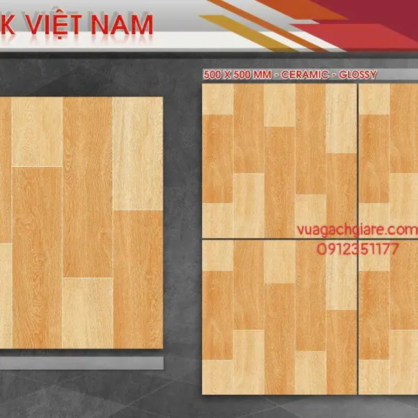 Gạch Men 50x50 Lát Nền GIÁ RẺ PAK vân gỗ K510