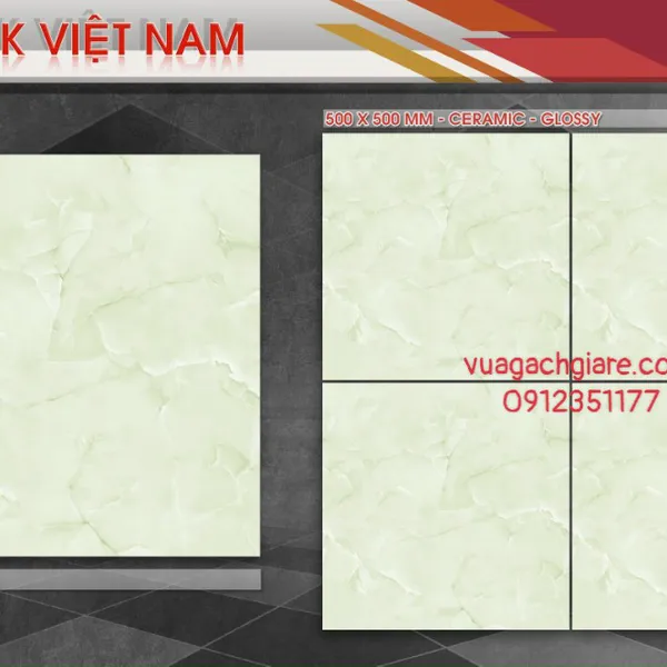 Gạch Men 50x50 Lát Nền GIÁ RẺ PAK xanh ngọc K502