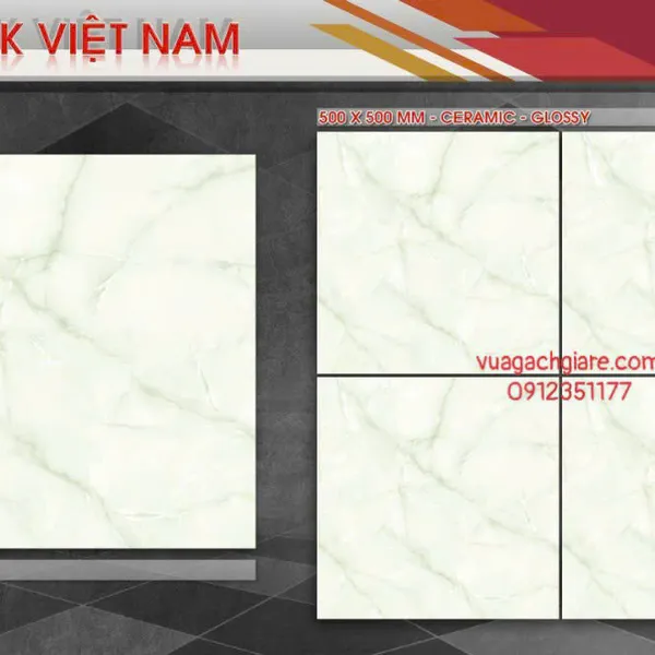 Gạch Men 50x50 Lát Nền GIÁ RẺ PAK xanh ngọc K511