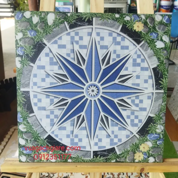 Gạch Lát Sân 40x40 Giá Rẻ PAK hoa cỏ 4202