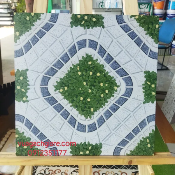 Gạch Lát Sân 40x40 Giá Rẻ PAK cây cỏ 4203